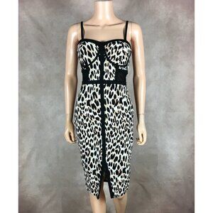Material Girl Cheetah Print Bustier Bodycon Party Dress NWT Large
